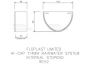 FloPlast Deepflow/ Hi-Cap Gutter Internal Stopend - 115mm x 75mm Grey