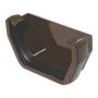 Square Gutter External Stopend - 114mm Brown