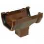 Square Gutter Running Outlet - 114mm Brown