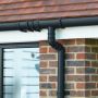 FloPlast Square Downpipe Plain Ended - 65mm x 2.5mtr Cast Iron Effect