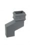 Cast Iron Rectangular Downpipe - 230mm Side Projection 100mm x 75mm Primed