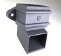 Cast Iron Rectangular Downpipe Eared Shoe - 100mm x 75mm Primed