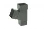 FloPlast Square Downpipe Branch - 112 Degree x 65mm Anthracite Grey