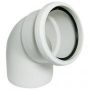 FloPlast Ring Seal Soil Bend Single Socket - 135 Degree x 110mm White