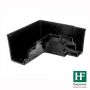 Cast Iron Moulded Ogee Gutter Internal Angle - 90 Degree x 100mm Black