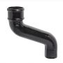 Cast Iron Round Downpipe Offset - 230mm Projection 75mm Black