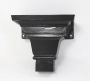 Cast Iron Round Downpipe Hopper Head Traditional Shallow Flanged Outlet - 75mm Black