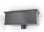 Cast Iron Rectangular Hopper Head Long Outlet - 355mm for 75mm Downpipe Black
