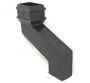 Cast Iron Square Downpipe Offset - 115mm Projection 100mm Black