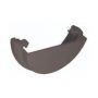 FloPlast Half Round Gutter External Stopend - 112mm Anthracite Grey