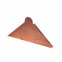 Copper Roll Top Roof Ridge Stop End - 125mm Side