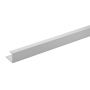 Laminate Shower Wall End Channel - 2450mm Satin Silver