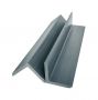 Standard Slatted Composite Cladding Edge Seal - 50mm x 3.6mtr Grey