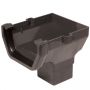 FloPlast Square Gutter Stopend Outlet - 114mm Anthracite Grey