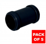 FloPlast Push Fit Waste Coupling - 32mm Black - Pack of 5