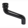 Cast Iron Round Downpipe Offset - 305mm Projection 150mm Black