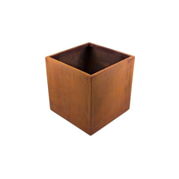Corten Steel Cube Planter - 300mm x 300mm x 300mm