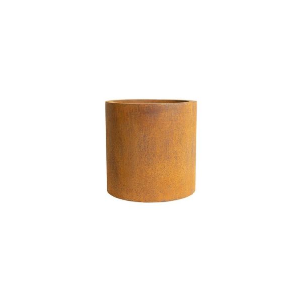 Corten Steel Straight Cylinder Planter - 500mm x 500mm