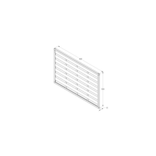 Pressure Treated Decorative Fence Panel - Europa Plain - 1800mm x 1800mm