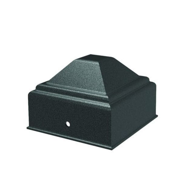 Steel Fortitude Fence Pressed Post Cap - 75mm Black