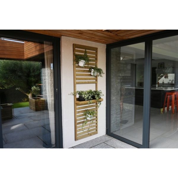 Slatted Wall Planter - 1 Shelf