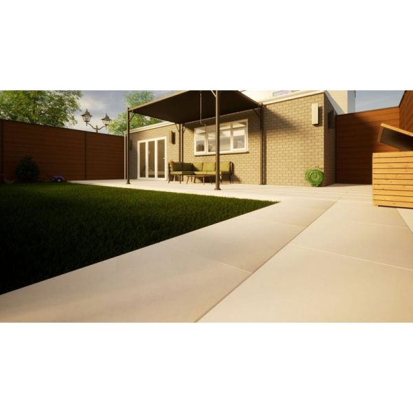 Sandstone Paving - 900mm x 600mm x 25mm Beige Smooth