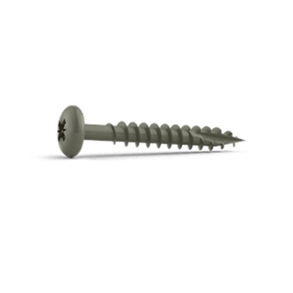 Durapost Pan Head Timber Screws - 4mm x 40mm Olive Grey - Pack Of 200
