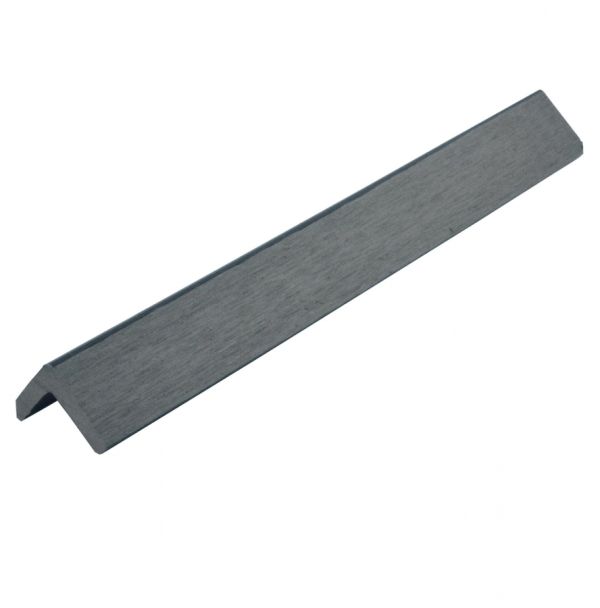 Standard Woodgrain/Grooved Composite Decking & Panel Cladding Edge Seal - 41mm x 41mm x 3600mm Grey