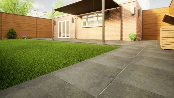 Porcelain Paving - 600mm x 600mm x 20mm Charcoal - Pack of 2