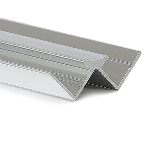 Guardian Internal Cladding Aluminium Internal Corner - 2400mm Satin - For 10mm Bathroom/Shower/Kitchen/Ceiling Panels