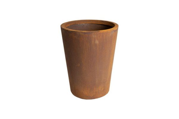 Corten Steel Tapered Cylinder Planter - 400mm x 300mm x 500mm