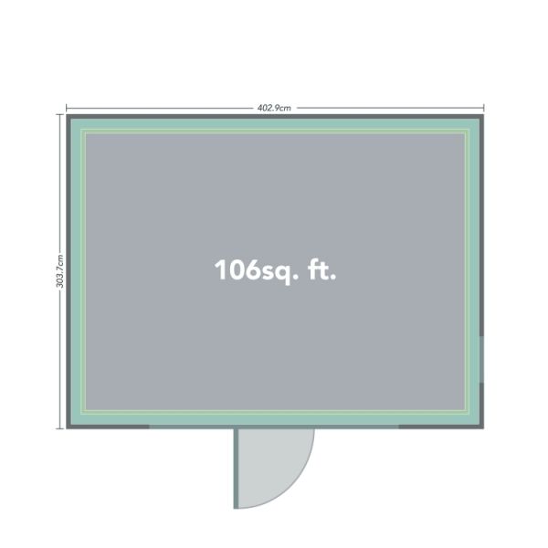 Forest Xtend Garden Building - 2500mm x 4040mm x 3420mm