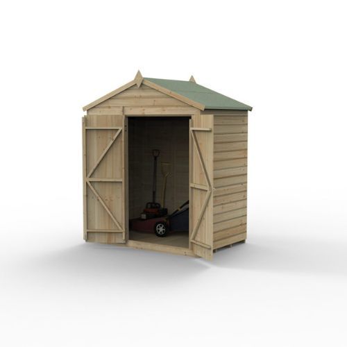 Forest Garden Shiplap Apex Shed - No Window - 6' x 4'