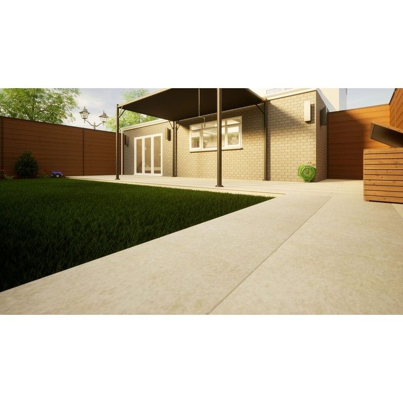Porcelain Paving - 900mm x 600mm x 20mm Cream