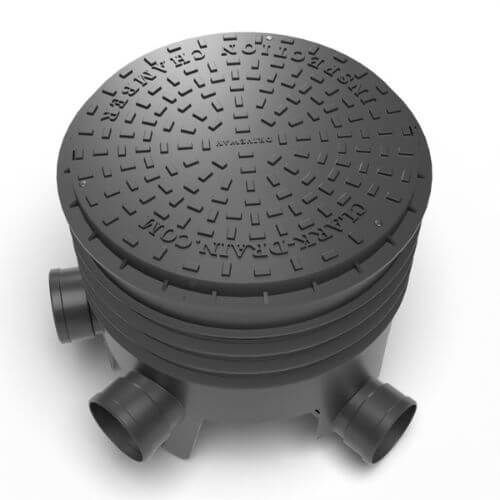 FloPlast Inspection Chamber Set with Polypropylene Cover & Single Riser - 450mm Diameter For 110mm Drainage