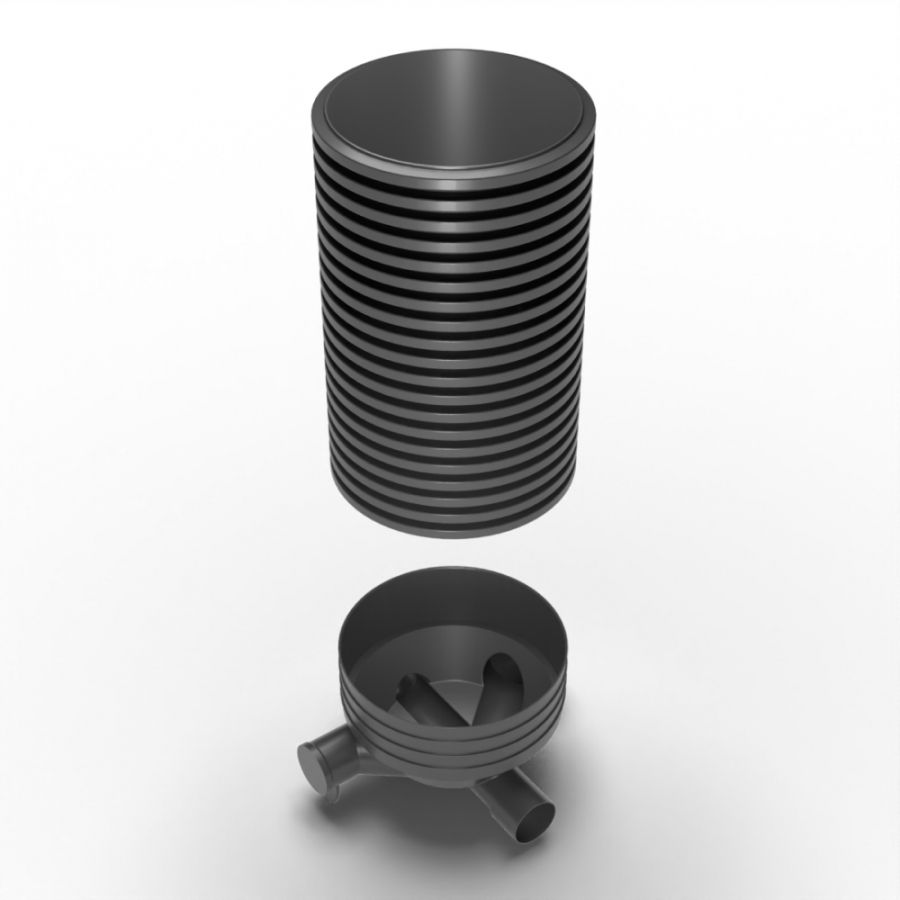 Inspection Chamber Set - 600mm Diameter x 1510mm Depth with 150mm Channel & 150mm Inlets