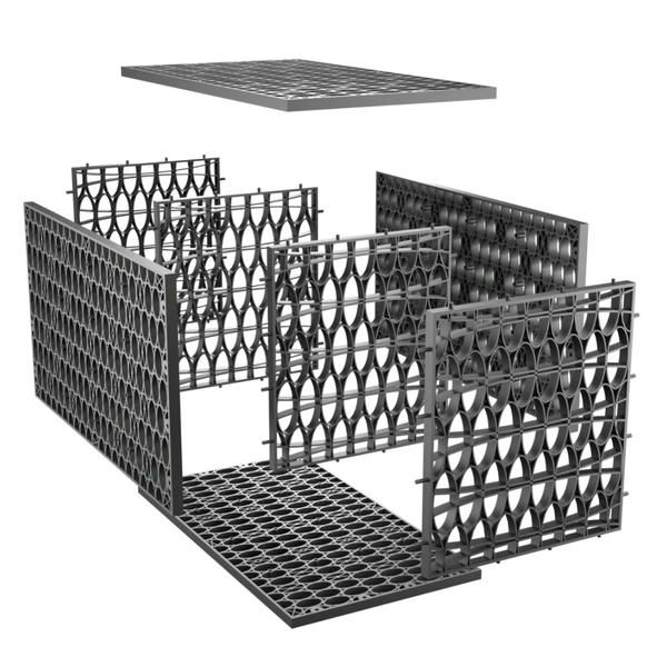 Rainsmart 24 Tonne Triple Inspection Channel Soakaway Crate Flat-Packed - 0.36 Cubic Metres