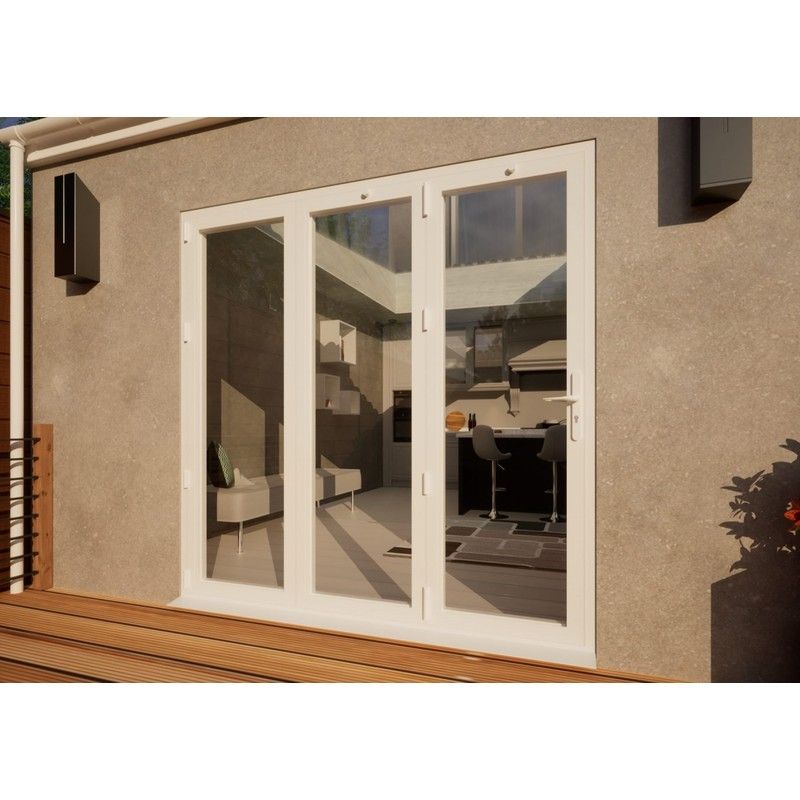 Aluminium Bifold Door - 2100mm White - 3 Left
