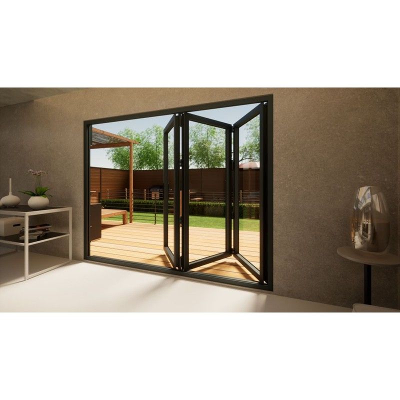 Aluminium Bifold Door Part Q Compliant - 2700mm Anthracite Grey - 3 Left