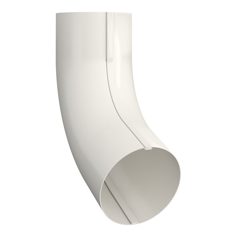 Lindab Aluminium Conical Pipe Bend 70 - 75mm White