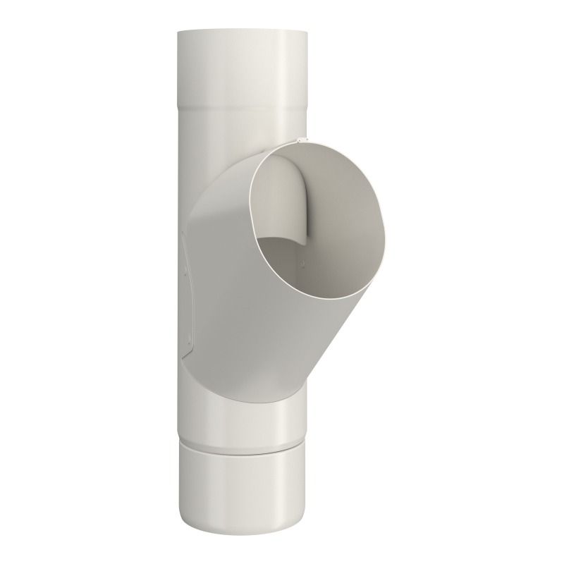 Lindab Aluminium Pipe Branch - 100mm White