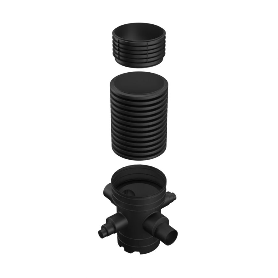 Catchpit Chamber Set - 600mm Diameter x 1075mm Height For 300mm Twinwall with 110mm & 160mm & 225mm Inlets