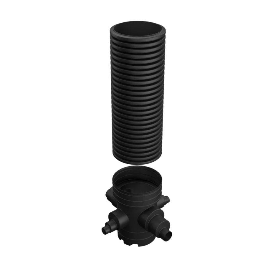 Catchpit Chamber Set - 600mm Diameter x 1945mm Height For 160mm/225mm & 300mm Pipe with 110mm/160mm & 225mm Inlets