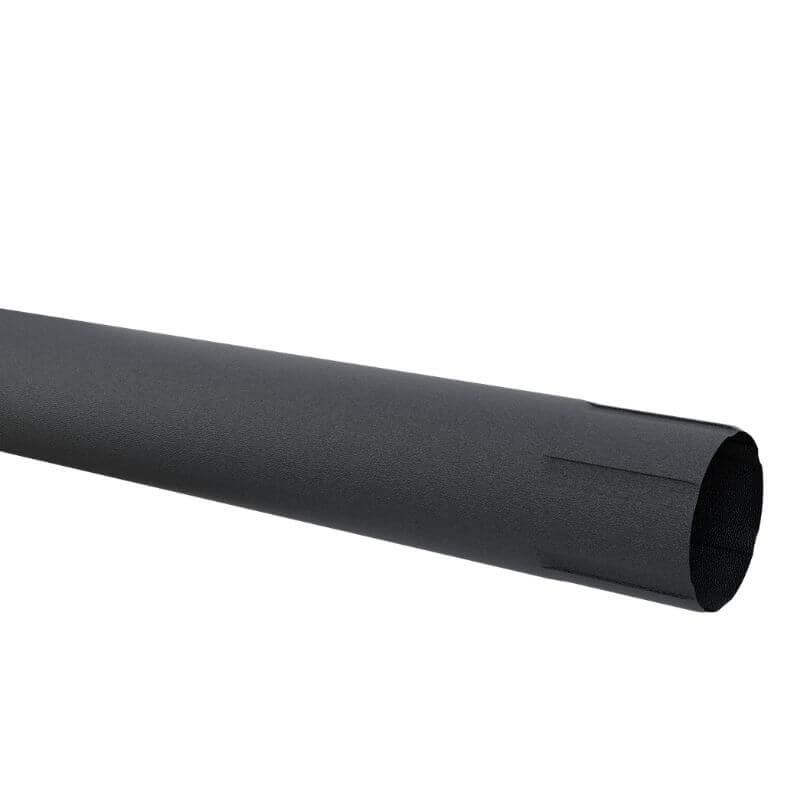 Lindab Aluminium Intermediate Pipe - 75mm x 1mtr Anthracite Grey