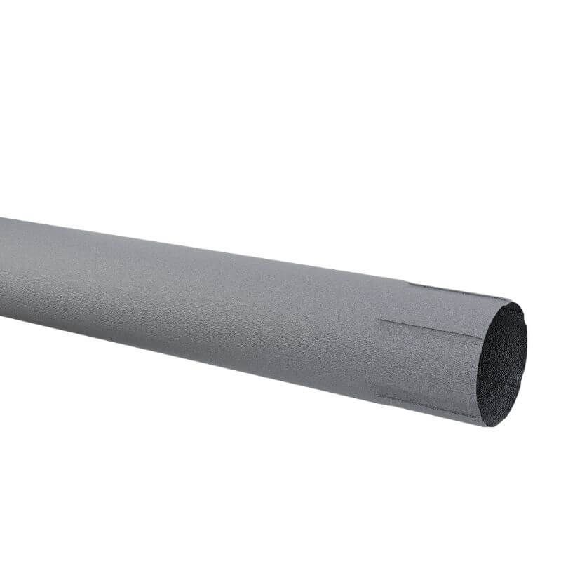 Lindab Aluminium Intermediate Pipe - 75mm x 1mtr Silver Metallic