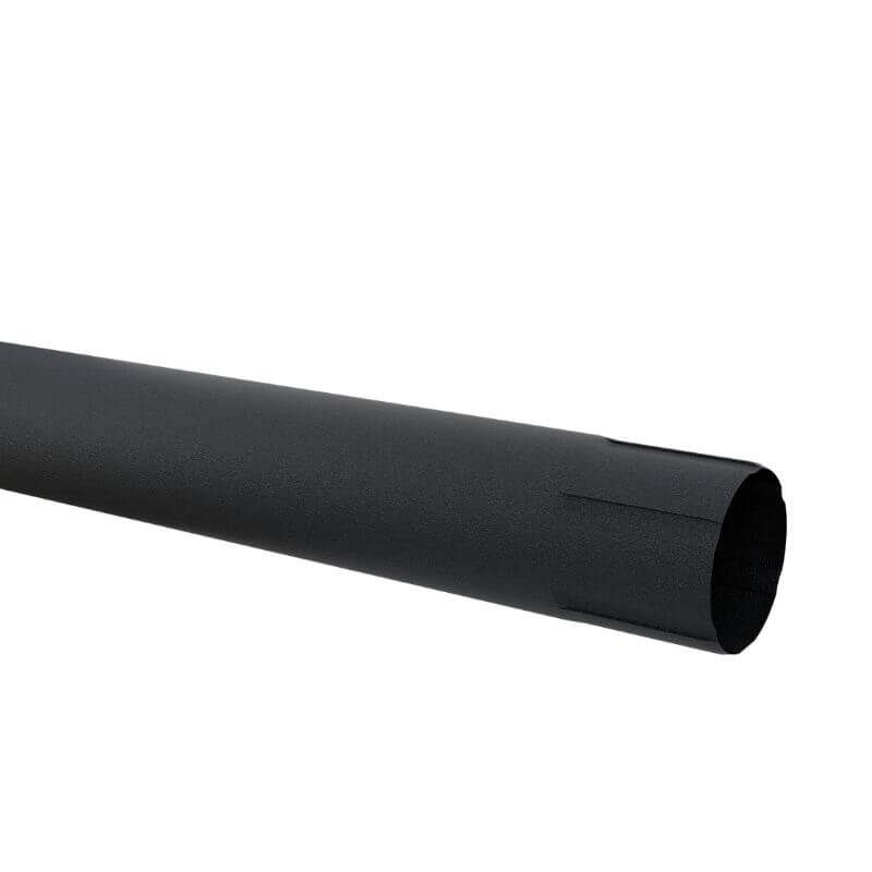 Lindab Aluminium Intermediate Pipe - 87mm x 1mtr Black