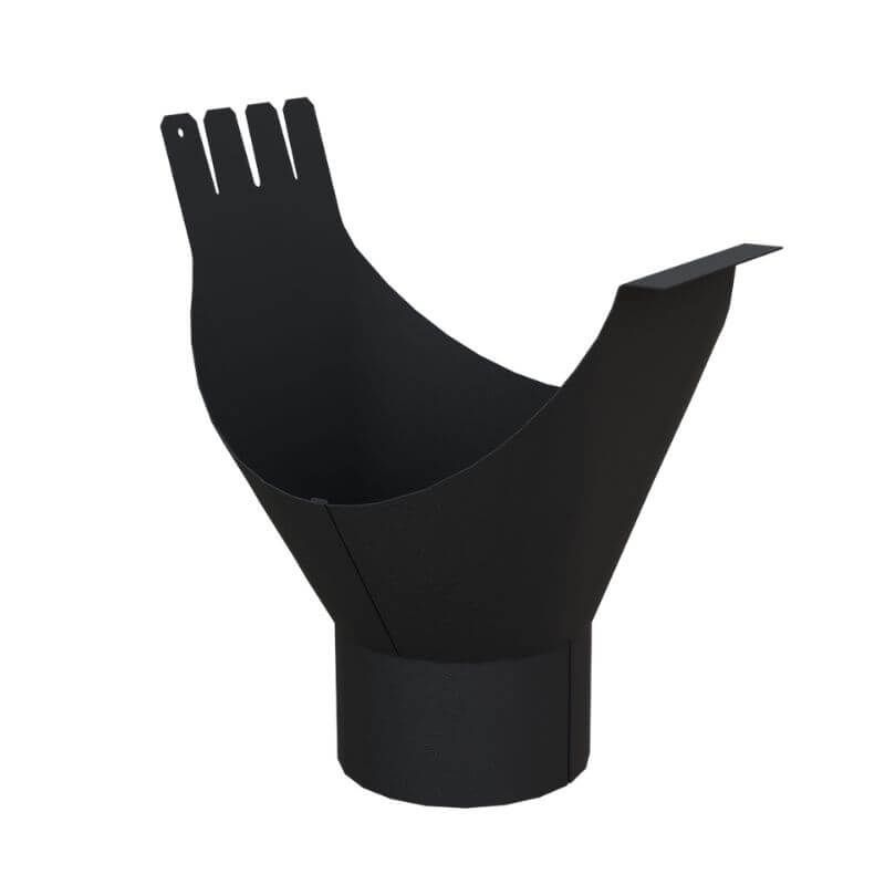 Lindab Aluminium Gutter Outlet 75mm - 125mm Black