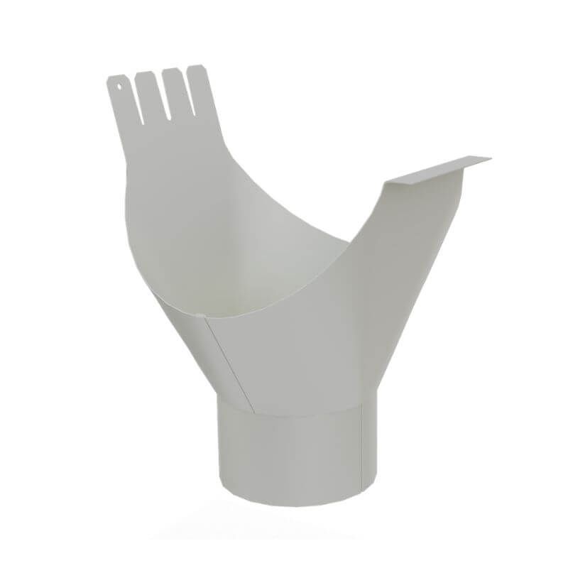 Lindab Aluminium Gutter Outlet 87mm - 150mm White