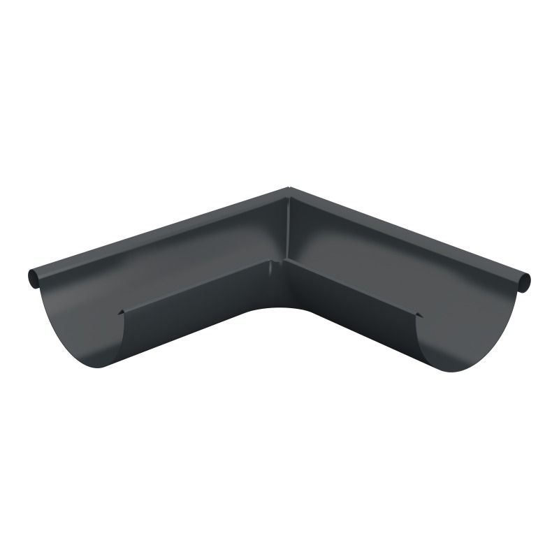 Lindab Aluminium Gutter External Angle 90 - 125mm Anthracite Grey