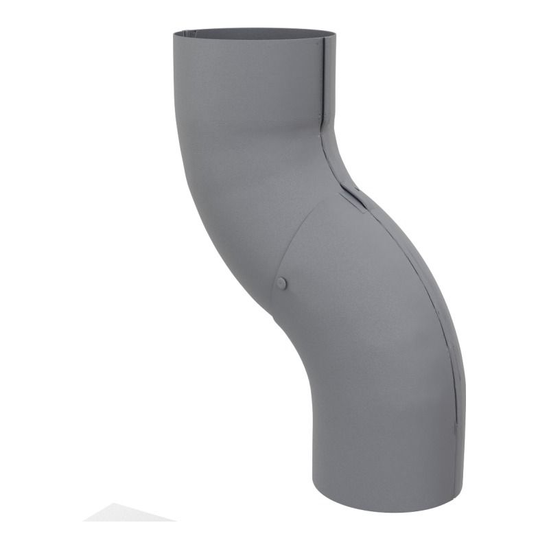 Lindab Aluminium One-Piece Offset - 100mm Silver Metallic